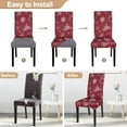 thumbnail image 4 of Christmas Dining Chair Covers Set of 4,Stretch Printed Kitchen Chair Cover Washable Spandex Xmas Parsons Chair Protector Slipcovers for Christmas Decoration,Holiday Party(Xmas Snowflake), 4 of 7
