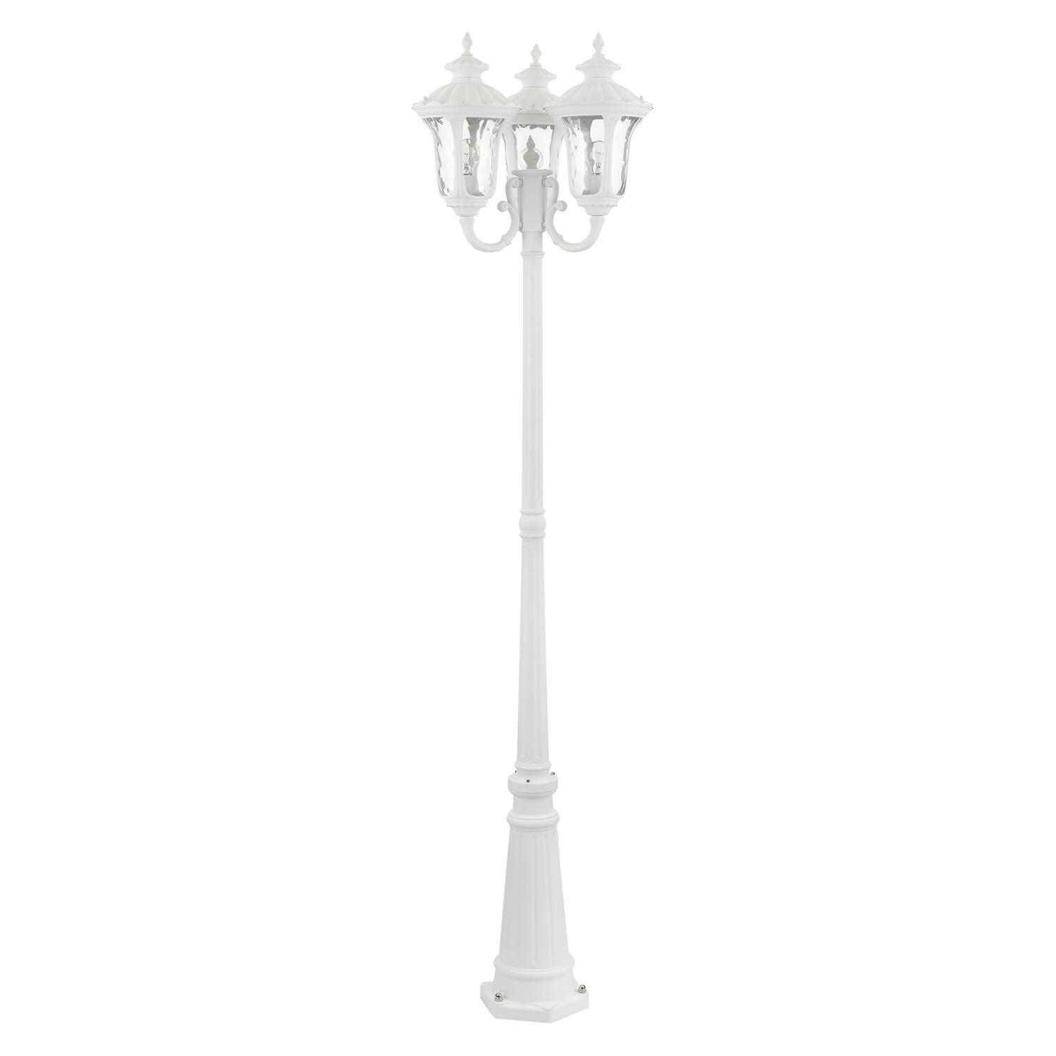 Livex Lighting 3 Light Outdoor Post Light With Textured White Finish 7866-13 - image 2 of 7