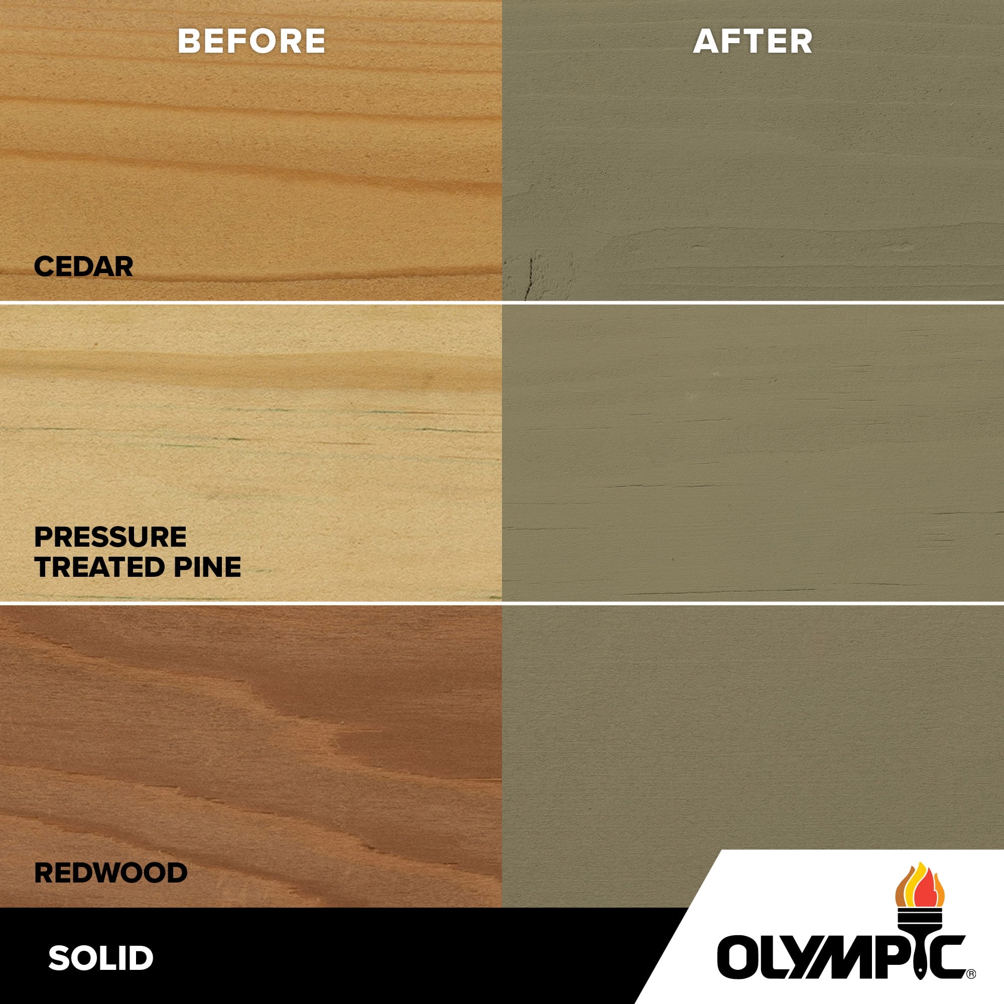 Olympic Maximum 1 GallonSC-1024 Dark Ash Solid Color Exterior Stain and Sealer in One