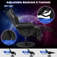thumbnail image 6 of Goplus Massage Gaming Recliner Height Adjustable Racing Swivel Chair with Cup Holder Black, 6 of 9