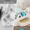 thumbnail image 3 of 2 Pack Desk Organizer Pen Holder, Desk Accessories and Workspace Organizer with 7 Compartments and Drawer for Storage Office Supply, White, 3 of 7