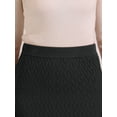 thumbnail image 5 of DARING DIVA Women's High Waist Fall Stretchy Fishtail Cable Knit Midi Skirts S Black, 5 of 6