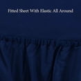 thumbnail image 5 of Fitted Sheet 160X200Cm With 30Cm Navy Blue Microfiber Cap, 5 of 5