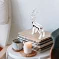 thumbnail image 3 of Shisuyan 1Pc Creative Deer Ornament Desktop Ornament White Pottery Craft Home Decration, 3 of 8