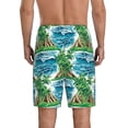 thumbnail image 4 of Lsque Hawaii Palms Mens Sleep Pajama Shorts,Short Pajama Pants, Cotton Ultra-Soft Knit-3X-Large, 4 of 9