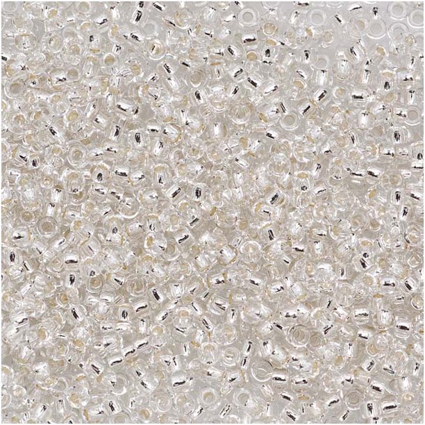Toho Round Seed Beads 15/0 21 'Silver Lined Crystal' 8 Gram Tube