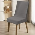 thumbnail image 2 of Feltree Solid Color Brushed High Elastic Chair Cover - Soft, Waterproof & Dirt-Resistant Slipcover for Dining Chairs, Universal Fit 16-24 Inch, Machine Washable, 2 of 8