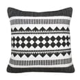 thumbnail image 2 of Laddha Home Designs Handwoven Tribal Cotton Throw Pillow Cover - 20" - White and Black, 2 of 8