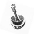 thumbnail image 1 of Sterling Silver 20" .8mm 3D Apothecary Grinder Mortar And Pestle Pharmacy Pendant Necklace, 1 of 2
