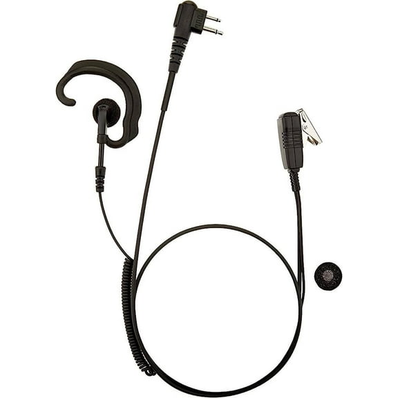 PRYME SPM-303EB Responder Medium Duty Lapel Mic w/Soft Ear-Hook Earphone - Compatible with All Moto Radios That Have a 2-pin Side Connector