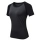 thumbnail image 5 of Camiseta de entrenamiento para mujer Raglan Mangas cortas Empalme O Cuello Rápido, 5 of 8