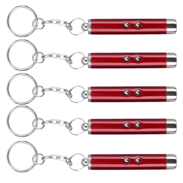 Mini Llavero 2 en 1 VentDepot Puntero KeyPointRed 5Pzas Láser Rojo 100m 3.0V 5MW