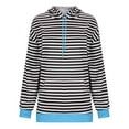 thumbnail image 3 of Titcea Hoodies for Women Striped Printed Oversized Drawstring Long Sleeve Hoodie with Pockets Loose Casual Pullover Sweatshirt, 3 of 6