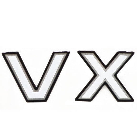 Ranger Boat Brand Decal 7605400 | VX White / Black 3 7/8 x 1 1/2 Inch