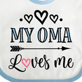 thumbnail image 4 of Inktastic My Oma Loves Me Grandchild Girls Baby Bib, 4 of 4