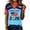 01# Light Blue, variant on Soccer Shirts for Women Summer Game Day T-Shirt Football Match Graphic V Neck Short Sleeve Tops,Light Blue S