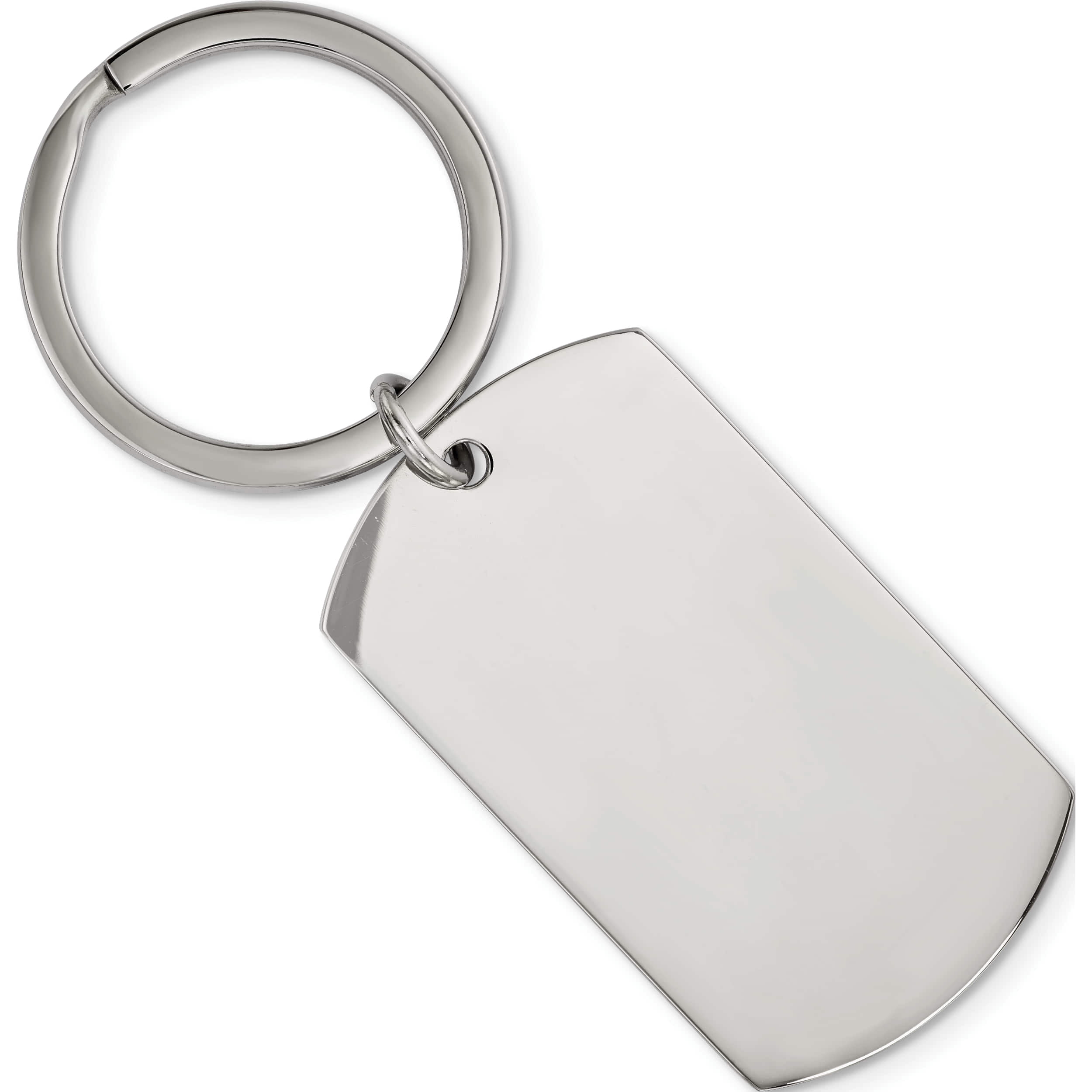 Stainless Steel Brushed And Polished 1.85mm Reversible Key Ring (82.35 X 29.5) Made In China srk151
