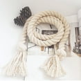 thumbnail image 3 of Curtain Tiebacks for Drapes Decorative Rope Tassels Natural Cotton Cord with Tassel Ends for Elegant Window Treatments and Home Decor Accents Topliu, 3 of 4