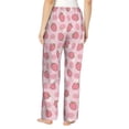 thumbnail image 3 of Uemuo Strawberries Pattern Women's Wide Leg Palazzo Lounge Pants with Pockets Light Weight Loose Comfy Casual Pajama Pants-Large, 3 of 9