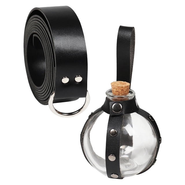 Cinturón medieval de PU Yuyangstore 190 cm con botella de corcho
