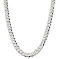 thumbnail image 1 of Sterling Silver 10.6mm Beveled Curb Chain (Weight: 75.02 Grams, Length: 24 Inches), 1 of 4