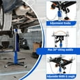thumbnail image 4 of Kojooin Cric de Transmission Bleu Robuste, Capacité de 1100 LBS/1332 Lbs avec Roulettes Pivotantes, 4 of 6
