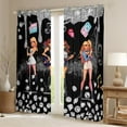 thumbnail image 2 of Erosebridal Crystl Glitter Curtains for Living Room (52Wx63L),Music Guitar Curtains and Drapes (52Wx63L),Bling Sequin Print 30%-50% Blackout Curtains for Bedroom,Princess Bedroom Decorative, 2 of 6