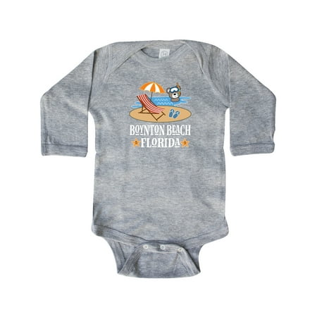 

Inktastic Boynton Beach Florida Vacation Gift Baby Boy or Baby Girl Long Sleeve Bodysuit
