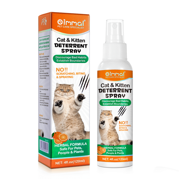 Oimmal Cat & Kitten Deterrent Spray-Anti Cat Scratch Deterrent for Furniture & Sofas,No Scratching, Biting-Natural Ingredient(4 fl.oz)