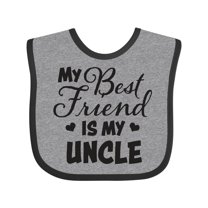 Inktastic My Best Friend is My Uncle with Hearts Boys or Girls Baby Bib