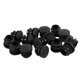 thumbnail image 1 of 15Pcs Black Plastic Blanking End Cap Round Tube Insert Pipe Bung 16mm, 1 of 5