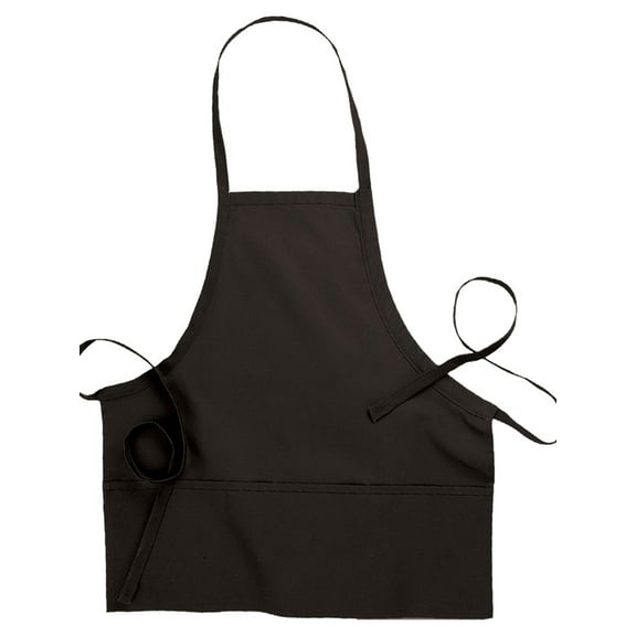 Ed Garments Three Divisional Pocket Bib Apron, BLACK, One Size