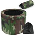 thumbnail image 1 of 1 Set Portable Folding Toilet Camping Toilet Outdoor Toilet, Maximum Loading 150kg, Holiday Toilet Fishing Toilet Car Toilet Folding Stool for Camping, 1 of 5