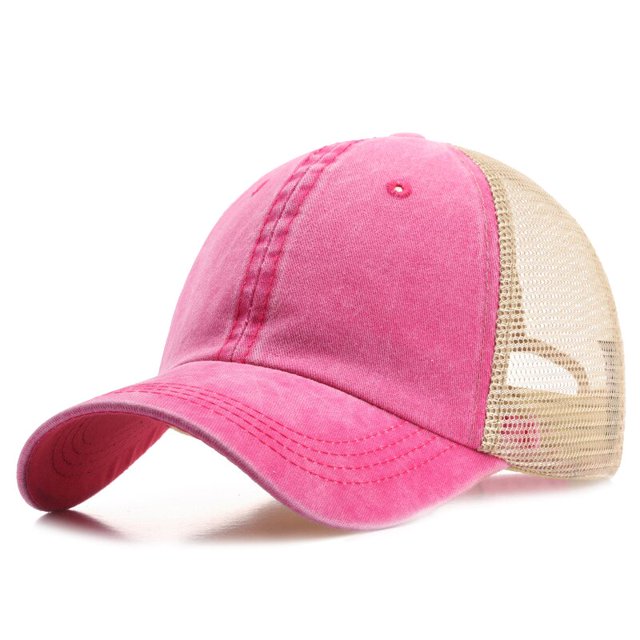 New Summer Cap for Men Women Breathable Mesh Trucker Cap Male Female Baseball Hat Unisex Adjustable Snapback Baseball Cap qym unisex