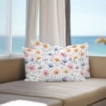 thumbnail image 4 of Outdoor Pillow Cover Pink Blue Flower Set of 2 Waterproof Throw Pillowcases Watercolor Flower Decorative Patio Furniture Pillows for Couch Garden Indoor & Outdoor Use, 4 of 9