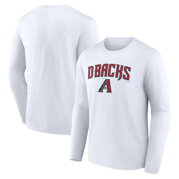 Men's White Arizona Diamondbacks Team Lockup Long Sleeve T-Shirt