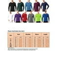thumbnail image 3 of Fangasis Mens Sport T Shirt Long Sleeve Muscle Tops Cool Dry Compression Shirts Men Moisture Wicking T-shirt Casual Fitness Tee Blue XL, 3 of 3