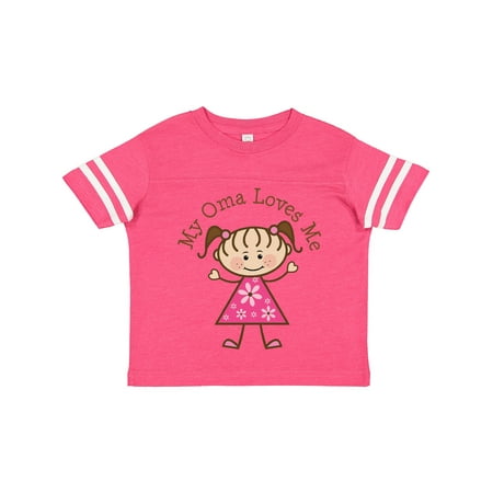 

Inktastic My Oma Loves Me Granddaughter Gift Gift Toddler Toddler Girl T-Shirt