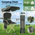 thumbnail image 2 of Portable Camping Chair with Canopy - Folding Chair with Canopy, Durable 600D Oxford Canopy Chair for Camping, Beach, Picnics, Fishing & Sports, 2 of 9
