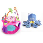 Bright Starts Pretty in Pink Sweet Safari Bounce-a-Round with BONUS Octoplush Toy