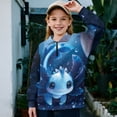 thumbnail image 2 of Uorisanigo Girls Half Zip Sweatshirt Fall Fashion Outfits Clothes Blue Axolotl Long Sleeve Pullover Tops Oversized Quarter Zipper Pullover Jackets for Sports and Daily Wear, 2 of 7