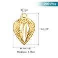 thumbnail image 2 of Uxcell 200Pcs Gold Leaf Ornaments Pendant, Metal Leaves Crafts for DIY, 2 of 6