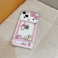 thumbnail image 6 of Cute cartoon anime role Hello Kitty phone case for iPhone 11 12 13 14 Pro Max X XR Xs 7 8 plus soft TPU wallet cover card holder, 6 of 8