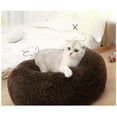 thumbnail image 7 of BODISEINT Modern Soft Plush Round Pet Bed for Cats or Small Dogs, Mini Medium Sized Dog Cat Bed Self Warming Autumn Winter Indoor Snooze Sleeping Cozy Kitty Teddy Kennel (S(19.7”Dx7.9 H, Chocolate), 7 of 7