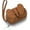 brown, variant on Cute Elephant Shape Women's Small Compact Zipper Luxury Genuine Leather Pocket Wallet ， Mini Change/Coin Bag with Keychain