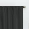 thumbnail image 2 of Eclipse Kids Macklin Solid Thermaback Blackout Rod Pocket Window Curtain Panel 42 x 84, 1 Panel, Black, 2 of 5