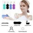 thumbnail image 6 of Hair Scalp Massager Integrated Design Silicone Shampoo Dandruff Shower Neck Brush Gentle Bath Body Head Scrubber Exfoliating Premium Wet And Dry Easy to Clean Hair Care Product for Women & Men(black), 6 of 7