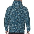 thumbnail image 7 of Sikiie Blue and White Gradient Snowflake Men's Hoodie, Essentials Hoodie, Sweatshirt, Pullover Hooded Sweatshirt for Men-Medium, 7 of 7