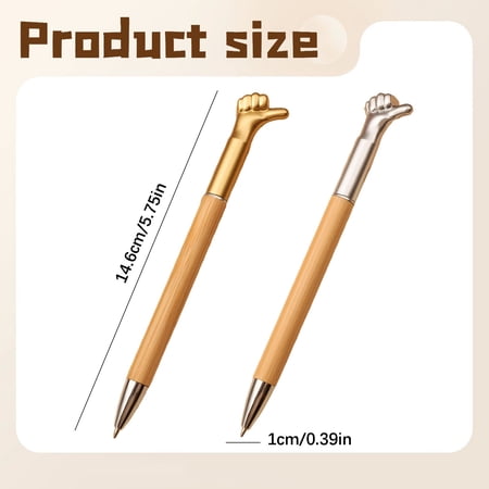 Fun Gesture Pen with Thumbs-Up Design Retractable Ballpoint Pen Smooth Writing for Journal Office office Unique Gift Idea Pen * 2 pcs
