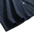 thumbnail image 6 of LVCBL Men's Csual Shirt with Pocket Daily Clothing At Home Lightweight Navy L, 6 of 7